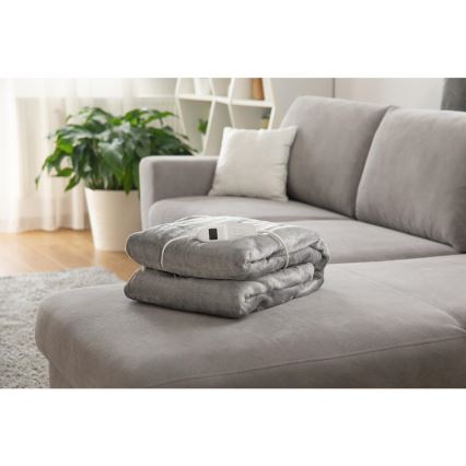 Sencor - Elektrische Wärmedecke 160W/230V 180x130 cm grau