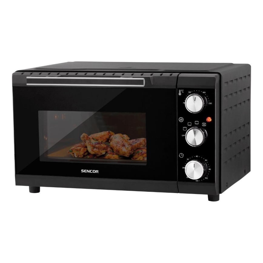 Sencor - Elektrischer Ofen 20 l 1650W/230V schwarz
