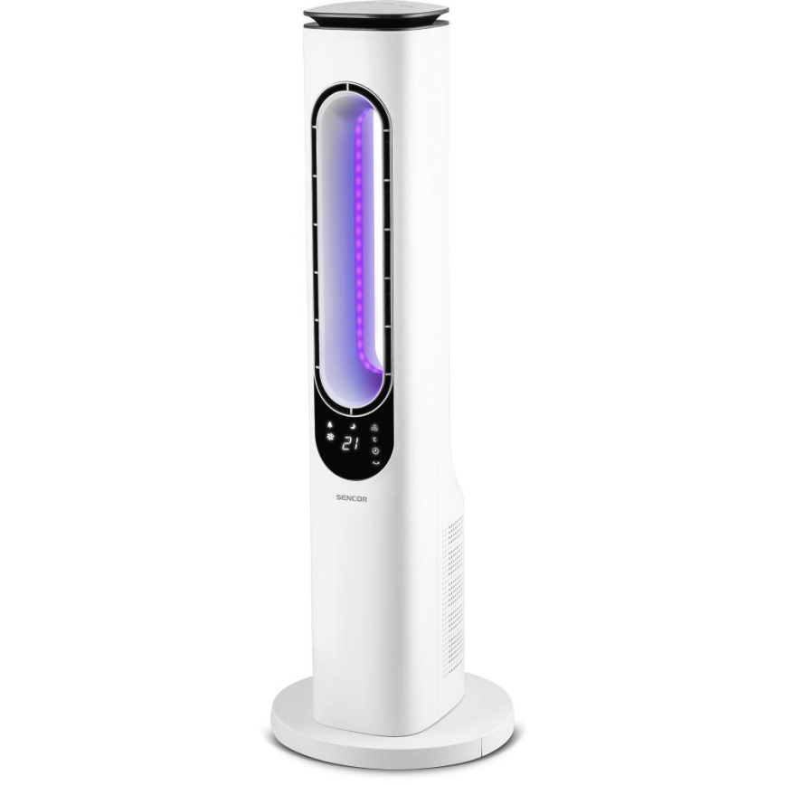 Sencor - Flügelloser Turmventilator 50W/230V weiß + Fernbedienung