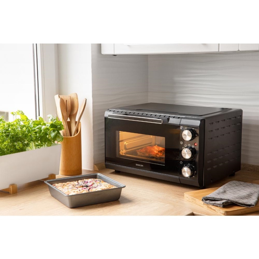 Sencor - Four électrique 20 l 1650W/230V noir