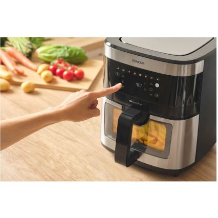Sencor - Friggitrice ad aria calda 9 l 1700W/230V nero/cromo opaco