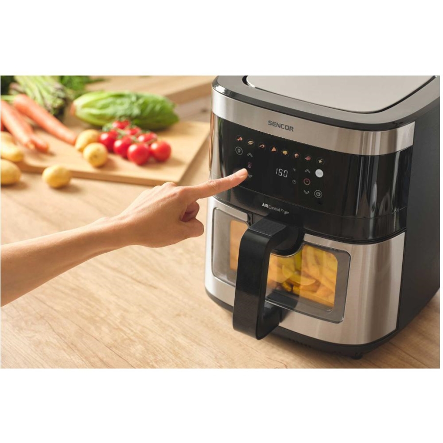 Sencor - Friggitrice ad aria calda 9 l 1700W/230V nero/cromo opaco