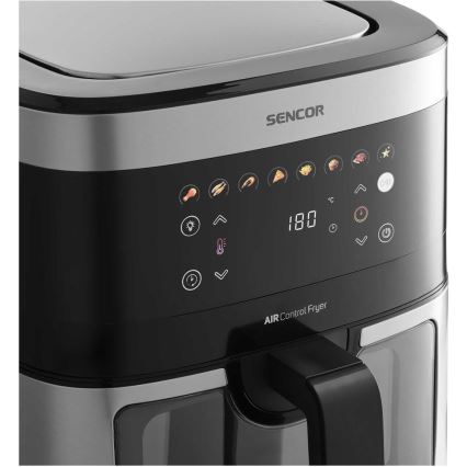 Sencor - Friggitrice ad aria calda 9 l 1700W/230V nero/cromo opaco