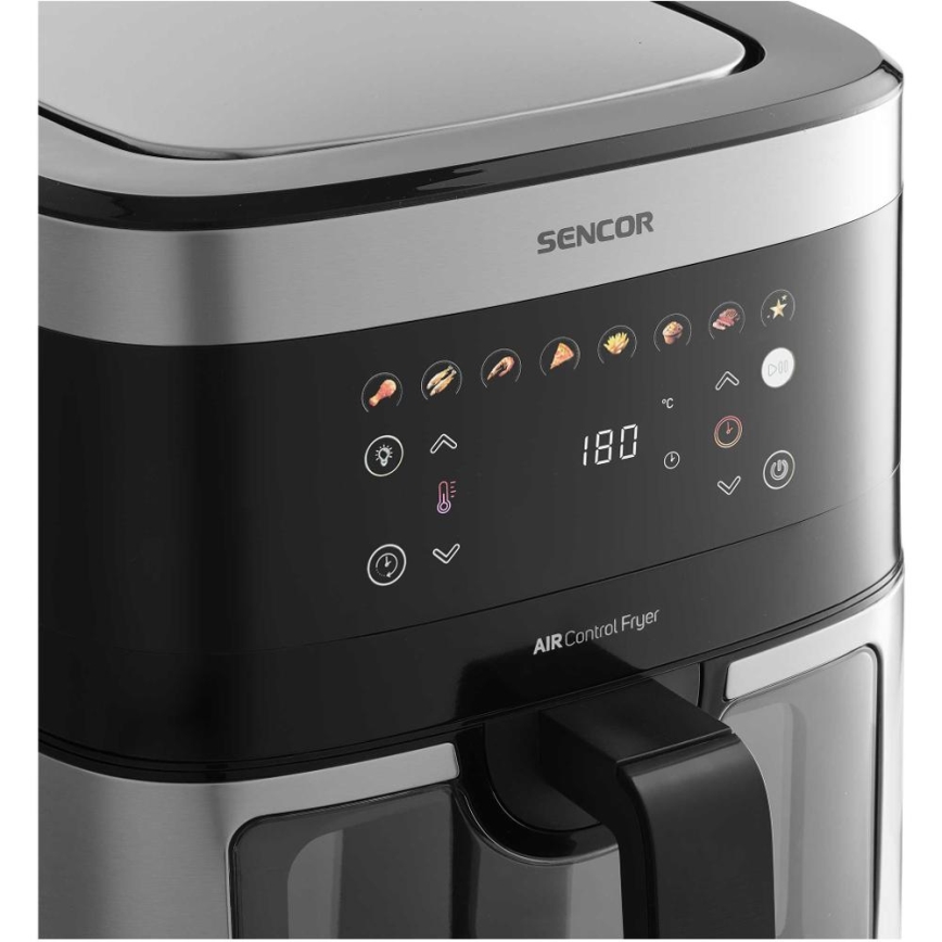 Sencor - Friggitrice ad aria calda 9 l 1700W/230V nero/cromo opaco