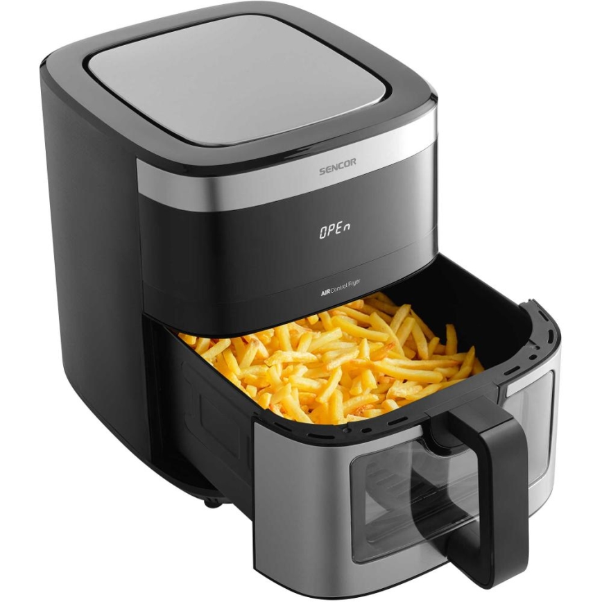 Sencor - Friggitrice ad aria calda 9 l 1700W/230V nero/cromo opaco