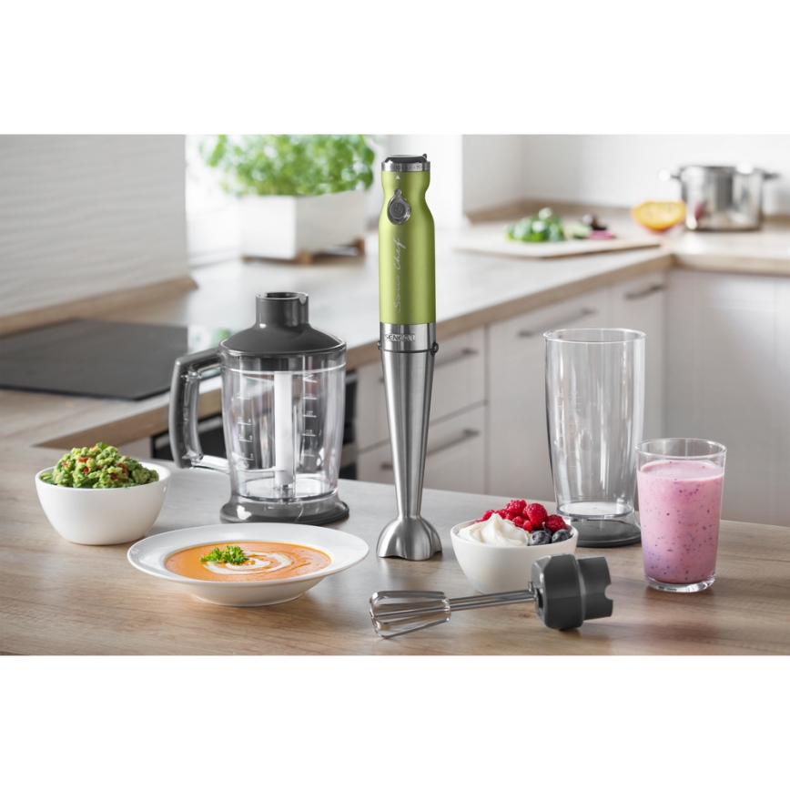 Sencor - Frullatore a immersione 4in1 1200W/230V inox/verde