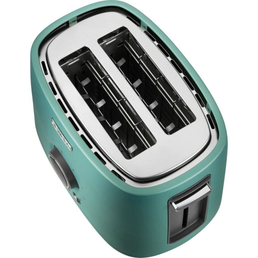 Sencor - Grille-pain à deux fentes avec fonction réchauffage 1000W/230V vert menthe