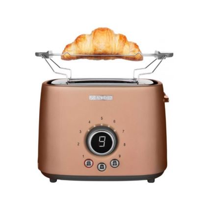 Sencor - Grille-pain à deux fentes avec grille de réchauffage 1000W/230V cuivré