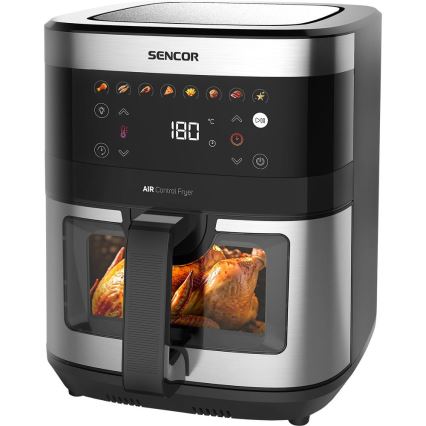 Sencor - Heißluftfritteuse 9 l 1700W/230V schwarz/matt Chrom