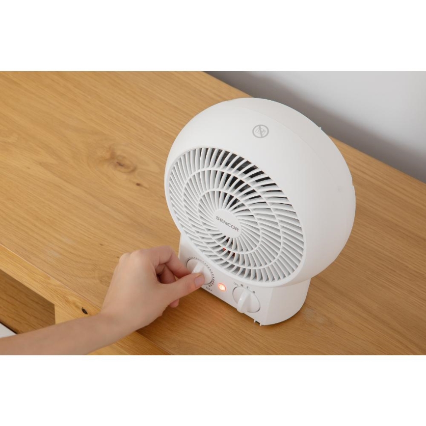 Sencor - Heizlüfter 1200/2000 W, 230 V, weiß