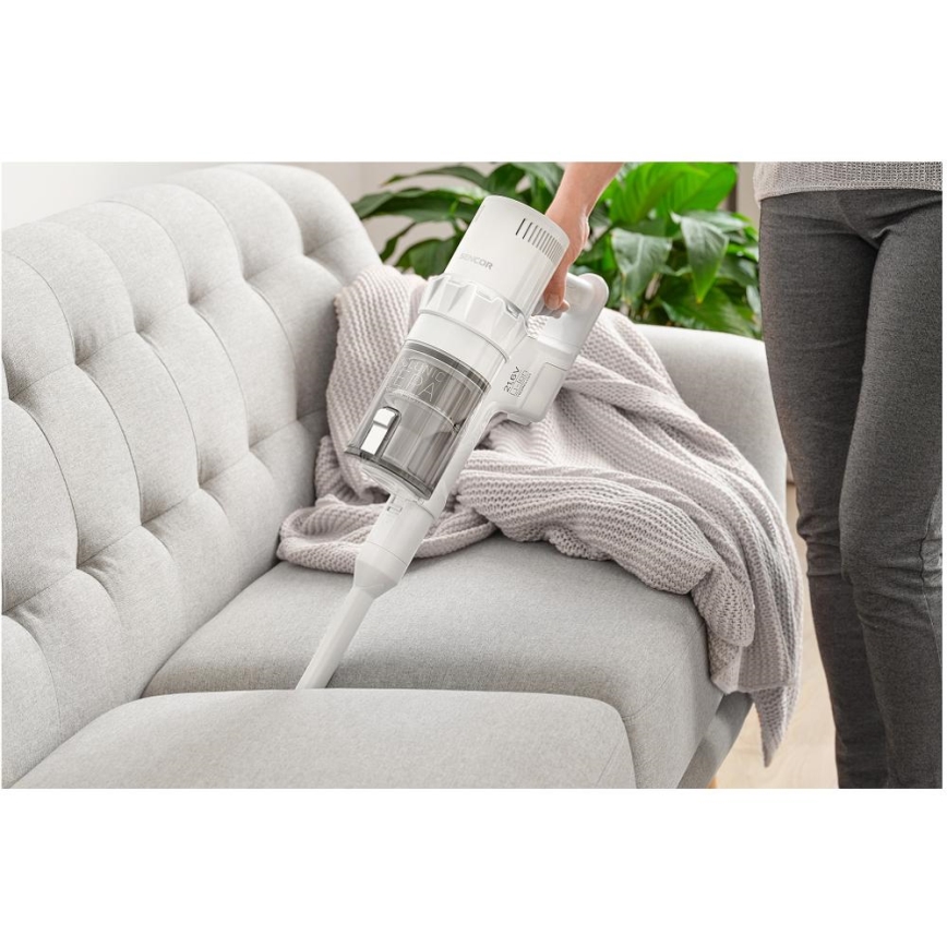 Sencor - Kabelloser Stielstaubsauger 2in1 250W/2200 mAh weiß