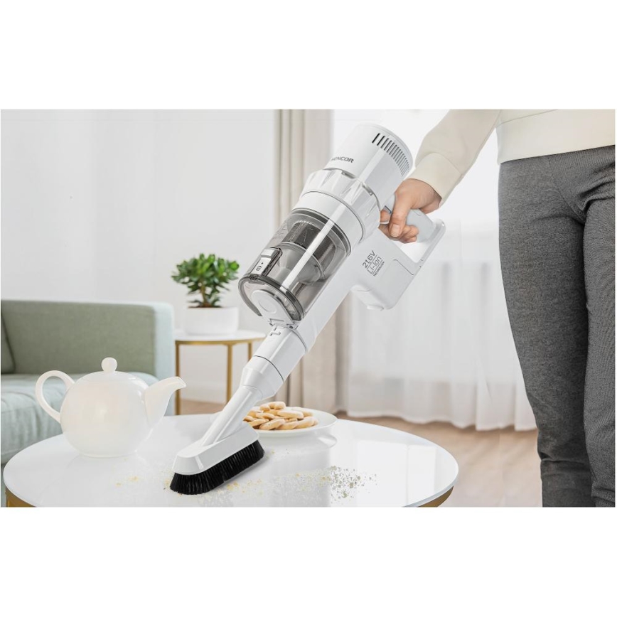 Sencor - Kabelloser Stielstaubsauger 2in1 250W/2200 mAh weiß