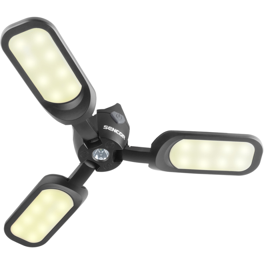 Sencor - Lanterna da campeggio ricaricabile a LED con pannello solare LED/3W/1600 mAh IPX4