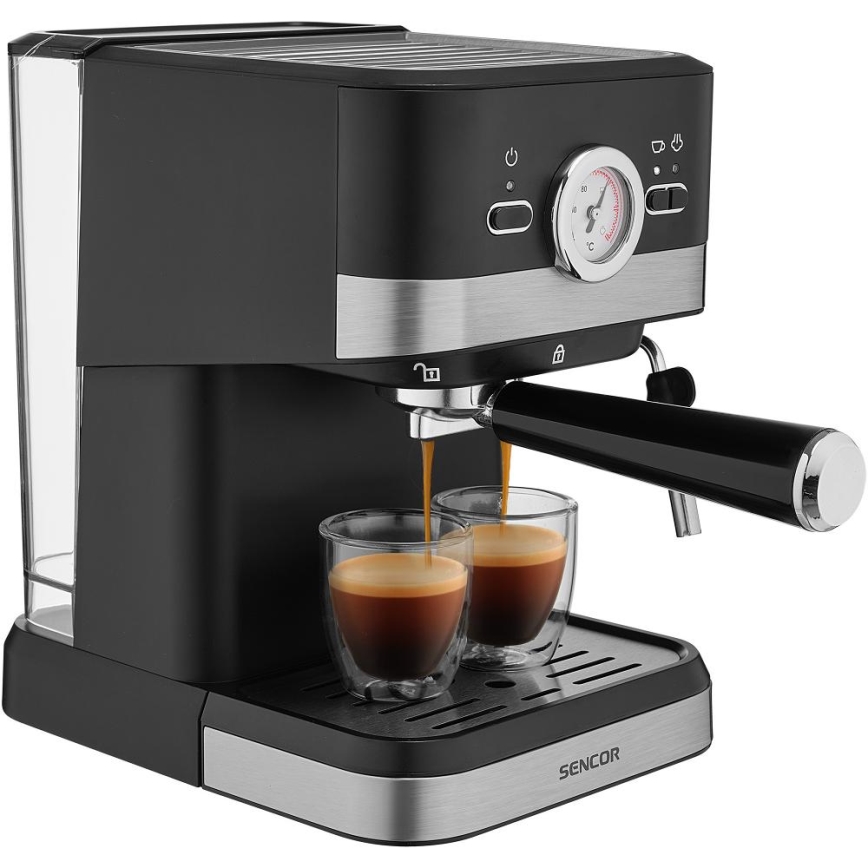Sencor - Machine à espresso à levier 1050W/230V noir/chrome mat