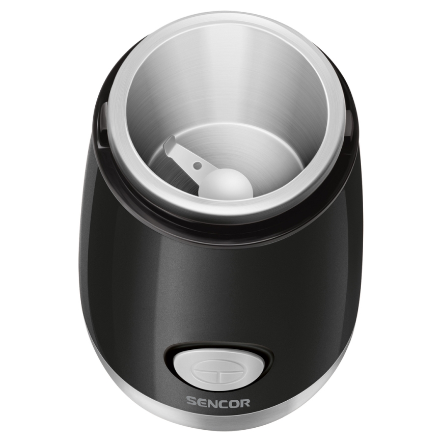 Sencor - Macinacaffè elettrico in grani 60 g 150W/230V nero/cromo opaco