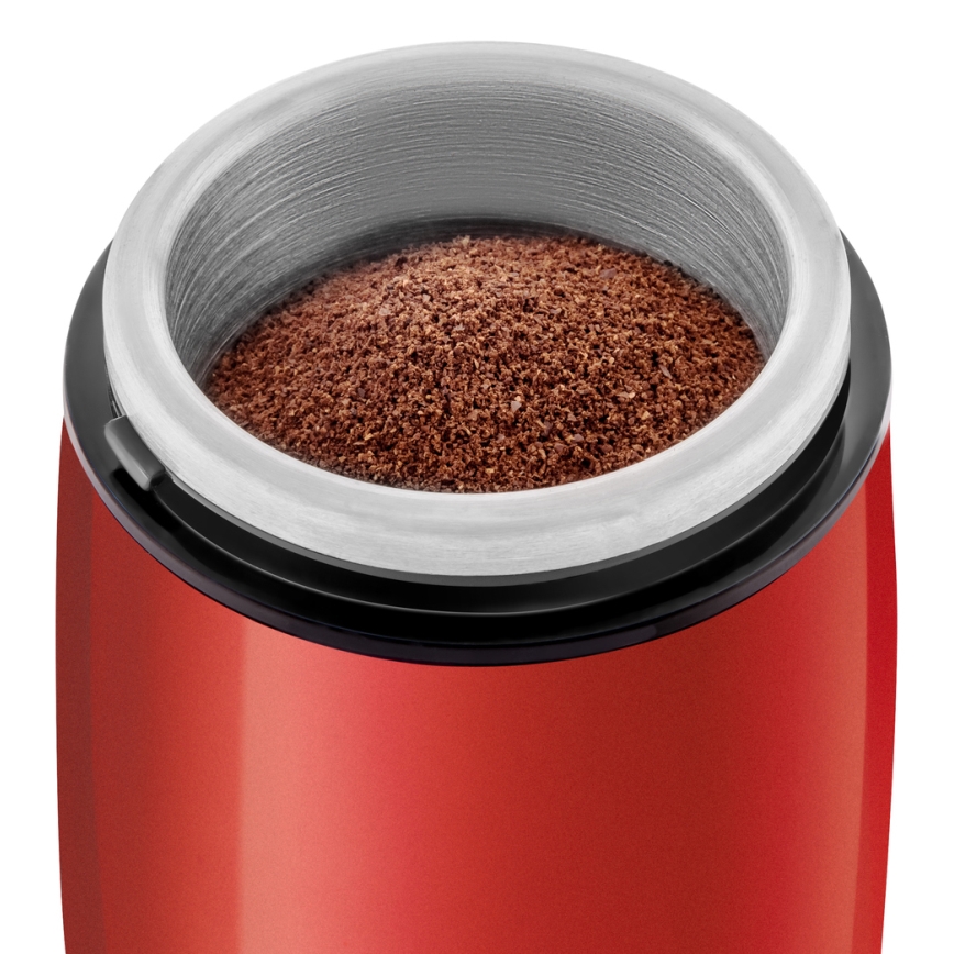 Sencor - Macinacaffè elettrico in grani 60 g 150W/230V rosso/cromo opaco
