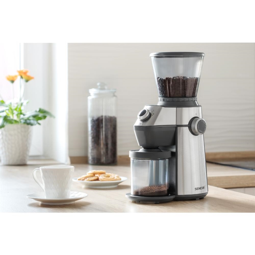 Sencor - Moulin à café électrique 350 g 150W/230V acier inoxydable