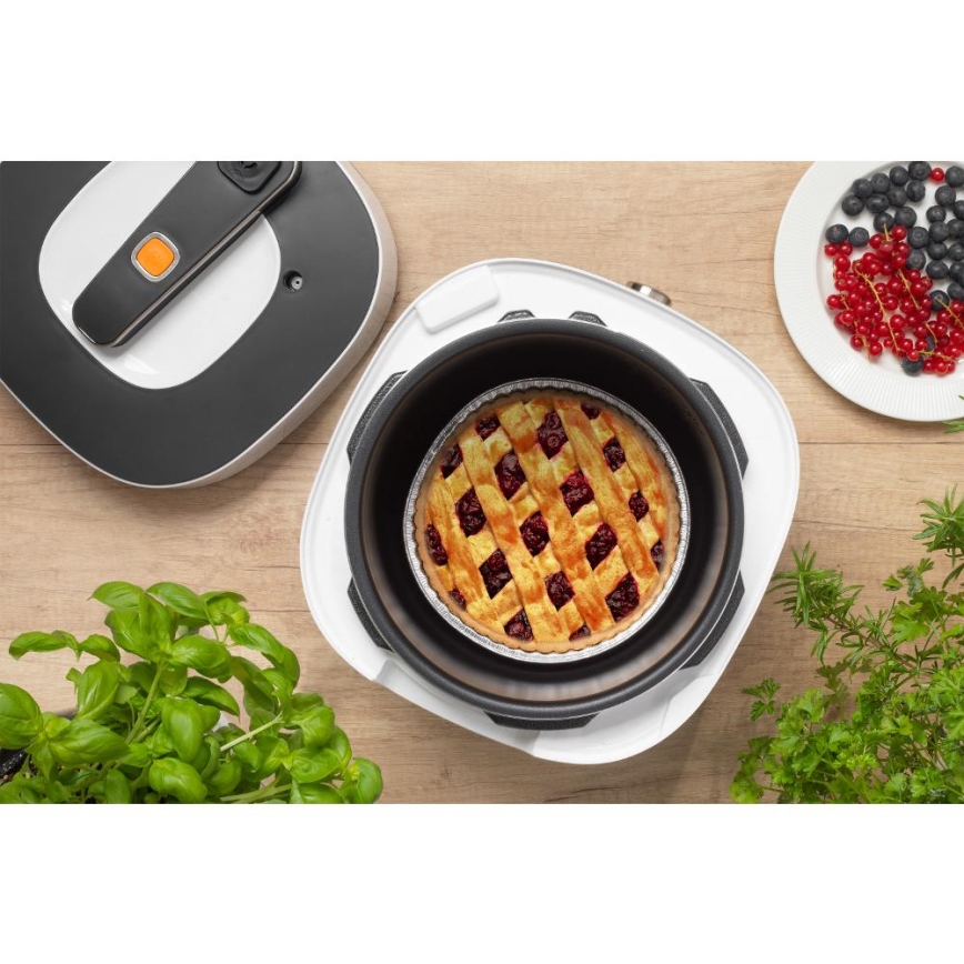Sencor - Pentola a pressione elettrica multifunzione 5,5 l 1000W/230V bianco/nero