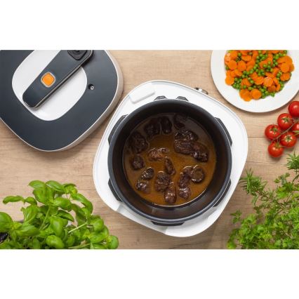 Sencor - Pentola a pressione elettrica multifunzione 5,5 l 1000W/230V bianco/nero