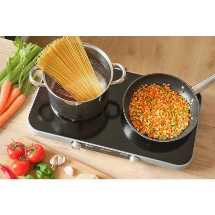 Sencor - Plaque vitrocéramique 2 feux avec écran LCD 3500W/230V