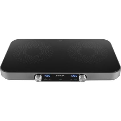 Sencor - Plaque vitrocéramique 2 feux avec écran LCD 3500W/230V