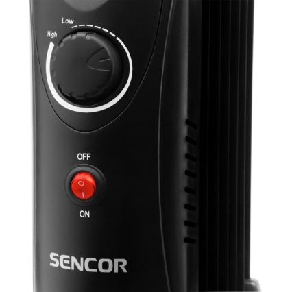 Sencor - Radiateur à huile 7 éléments, 700 W/230 V, noir