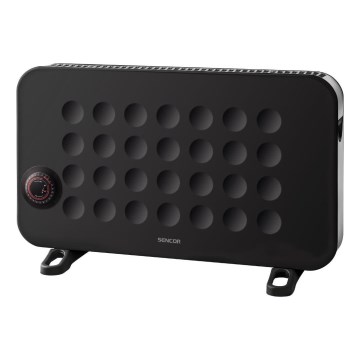Sencor - Radiateur convecteur électrique 750/1250/2000W/230V thermostat IP24 noir