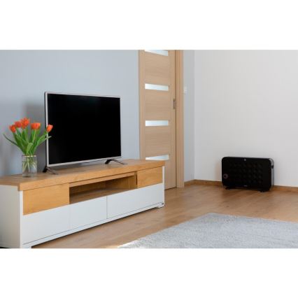 Sencor - Radiateur convecteur électrique 750/1250/2000W/230V thermostat IP24 noir