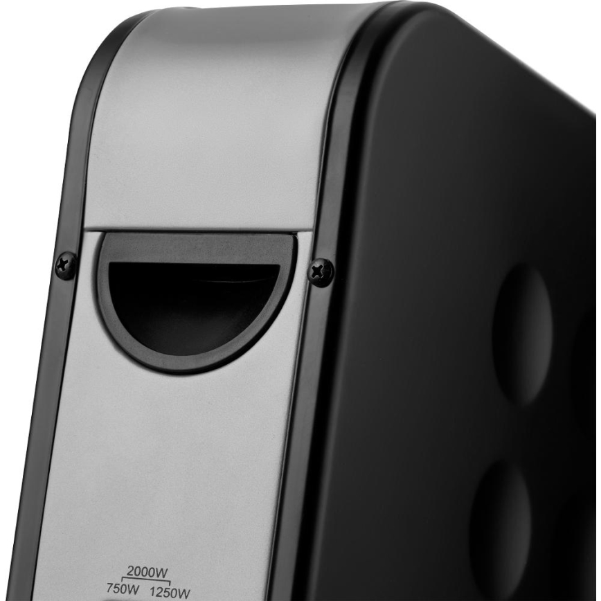 Sencor - Radiateur convecteur électrique 750/1250/2000W/230V thermostat IP24 noir