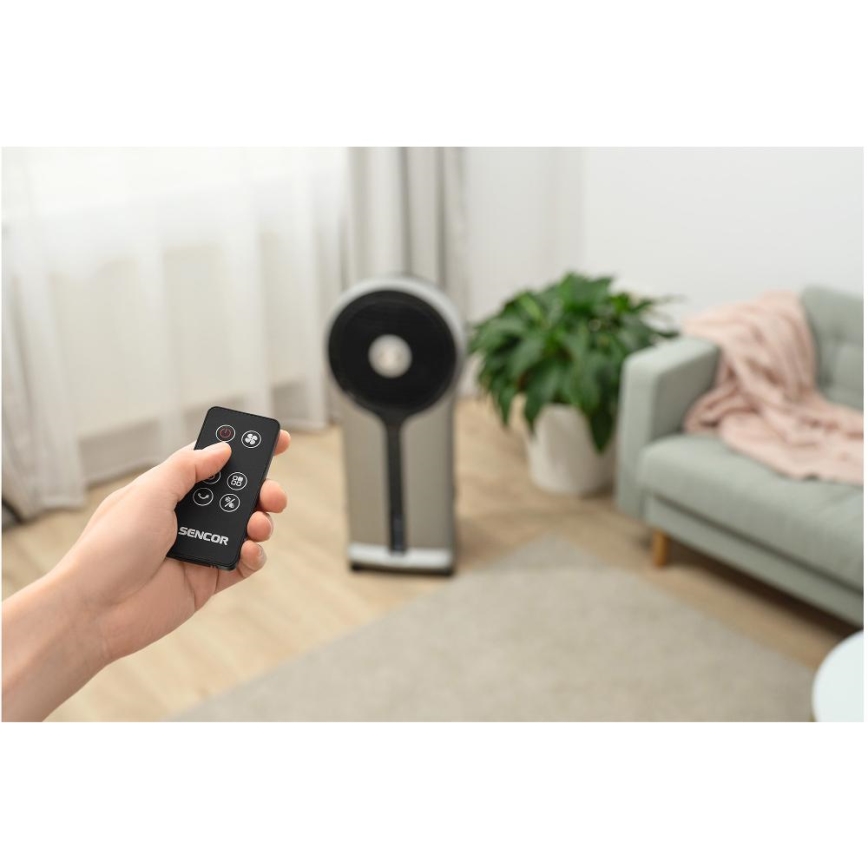 Sencor - Raffreddatore d'aria mobile 110W/230V argento/nero + telecomando