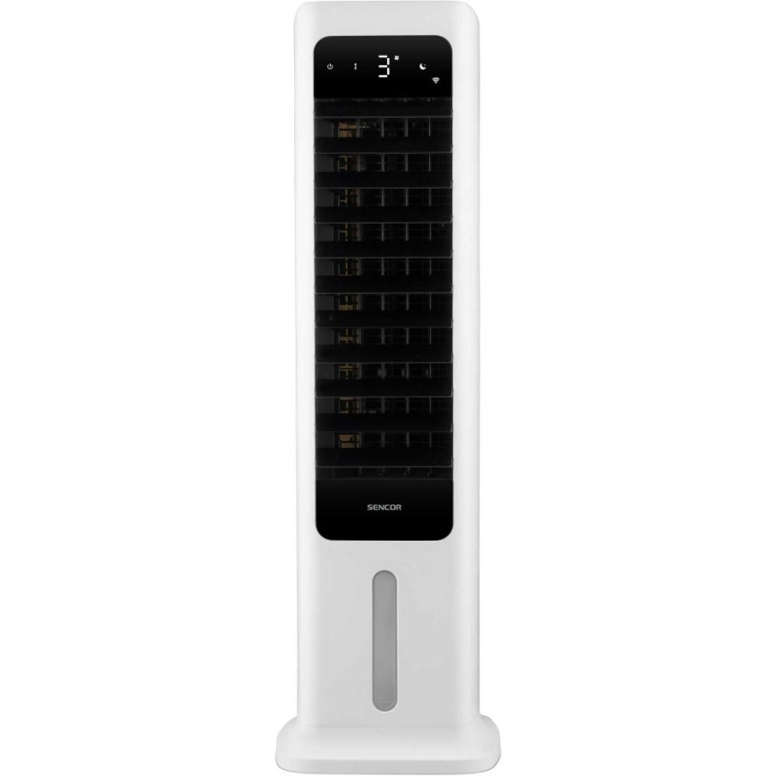 Sencor - Rafraîchisseur d'air portable connecté 60W/230V Wi-Fi blanc + télécommande