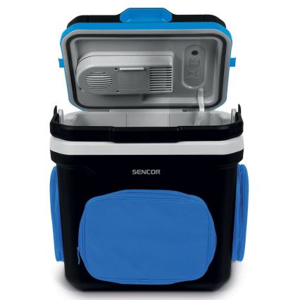 Sencor - Réfrigérateur de voiture portable 24 l 60W/12V/230V noir/bleu