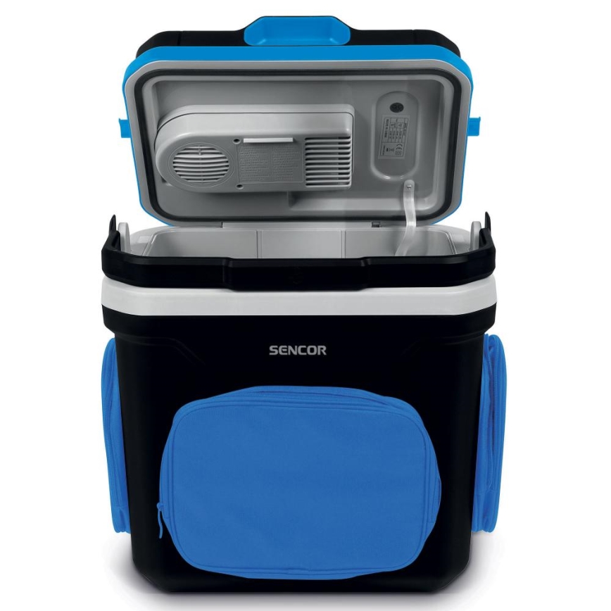 Sencor - Réfrigérateur de voiture portable 24 l 60W/12V/230V noir/bleu