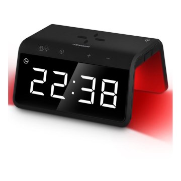 Sencor - Réveil LED RVB avec charge sans fil 10W