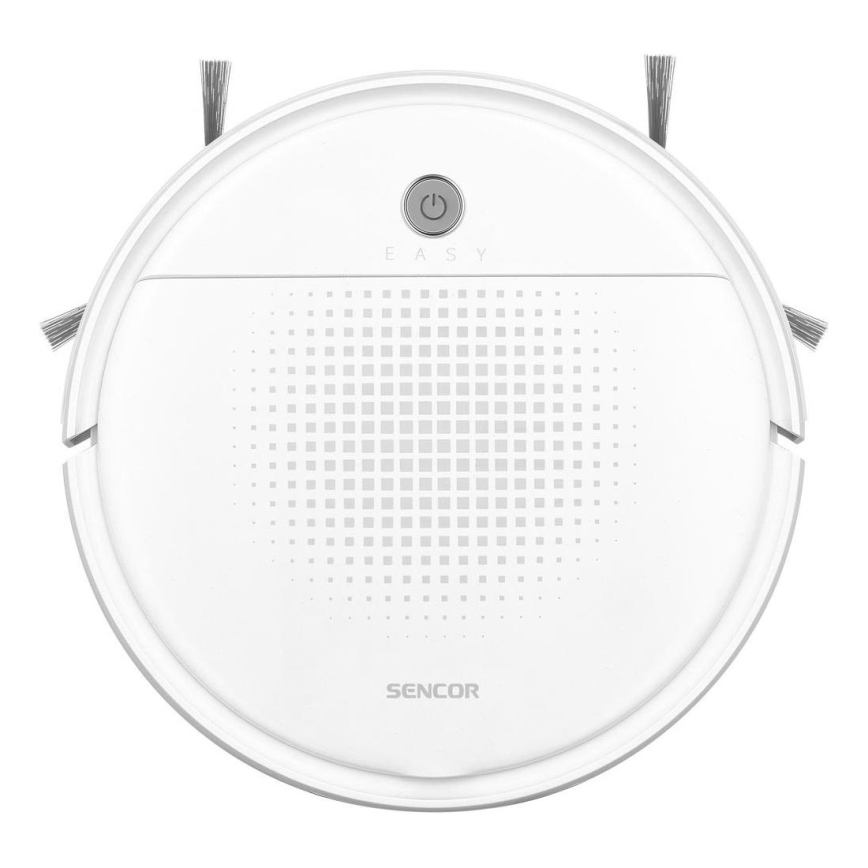 Sencor - Robot aspirapolvere 2 in 1 con funzione mop 18W/1500 mAh bianco + telecomando