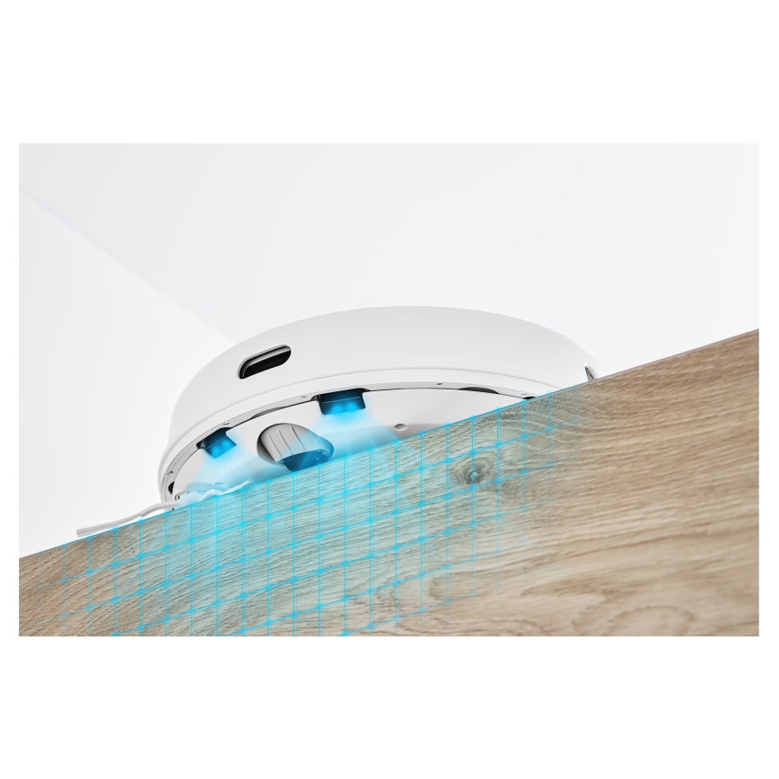 Sencor - Aspirateur robot 2 en 1 (aspiration + lavage) 50W/5000 mAh Wi-Fi blanc + télécommande