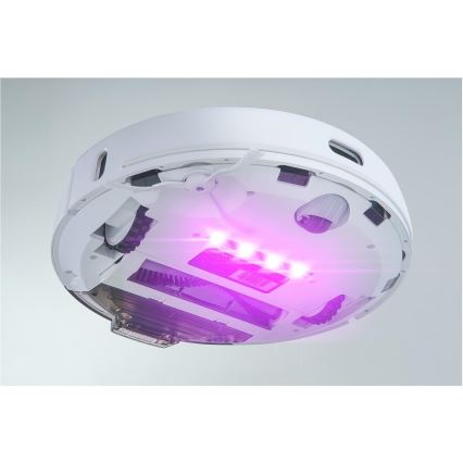 Sencor - Aspirateur robot 2 en 1 (aspiration + lavage) 50W/5000 mAh Wi-Fi blanc + télécommande