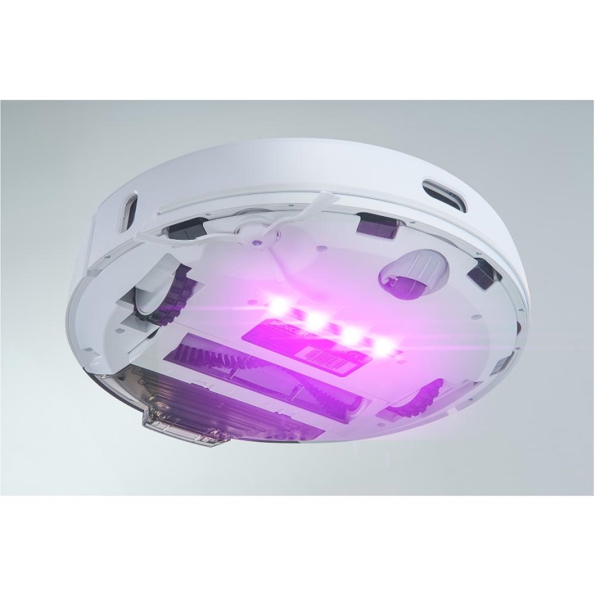 Sencor - Aspirateur robot 2 en 1 (aspiration + lavage) 50W/5000 mAh Wi-Fi blanc + télécommande