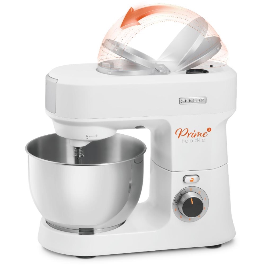 Sencor - Robot da cucina con acciaio inossidabile ciotola 1000W/230V bianco
