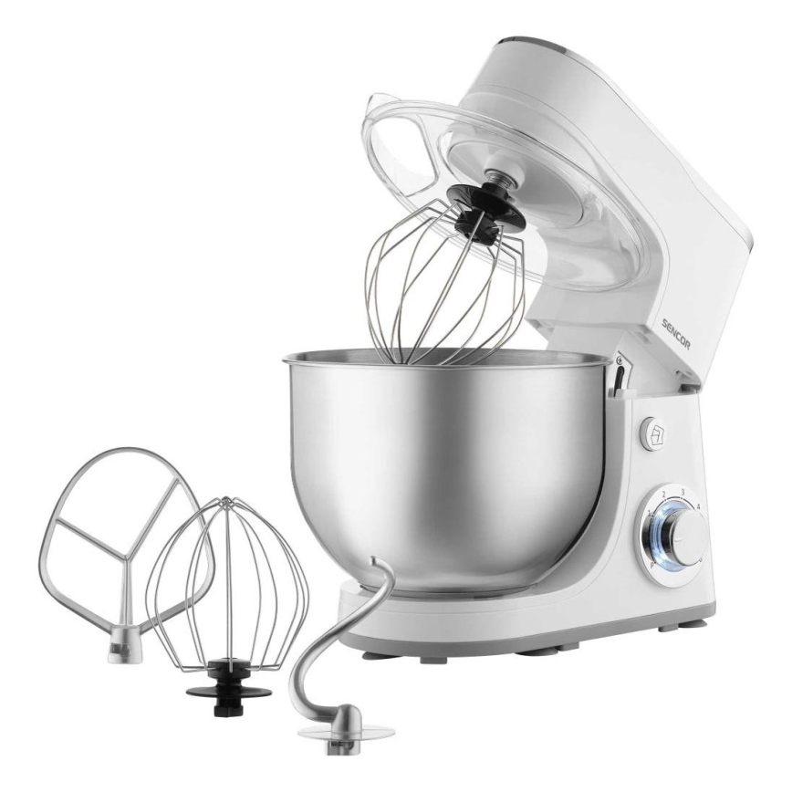 Sencor - Robot da cucina con acciaio inossidabile ciotola 1300W/230V bianco