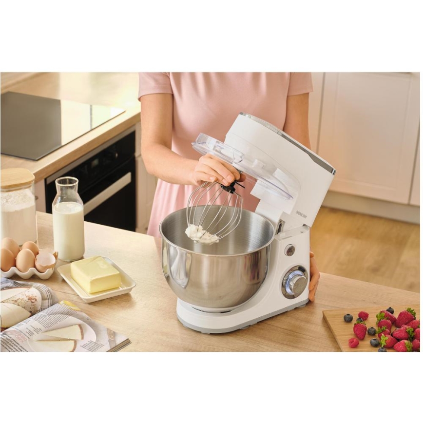 Sencor - Robot da cucina con acciaio inossidabile ciotola 1300W/230V bianco