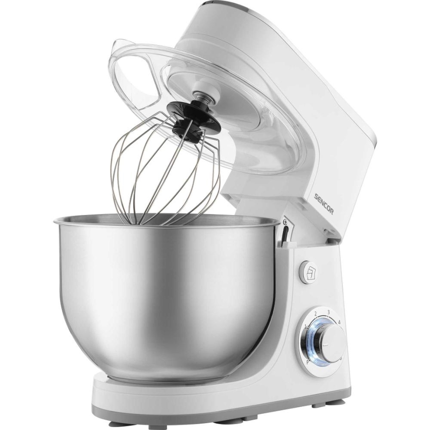 Sencor - Robot da cucina con acciaio inossidabile ciotola 1300W/230V bianco