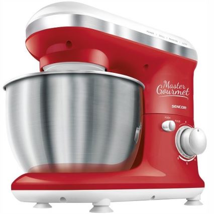 Sencor - Robot da cucina con ciotola in acciaio inox 600W/230V rosso