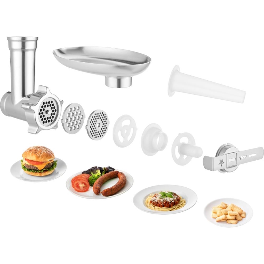 Sencor - Robot da cucina multifunzione con ciotola in acciaio inox 1500W/230V cromo opaco