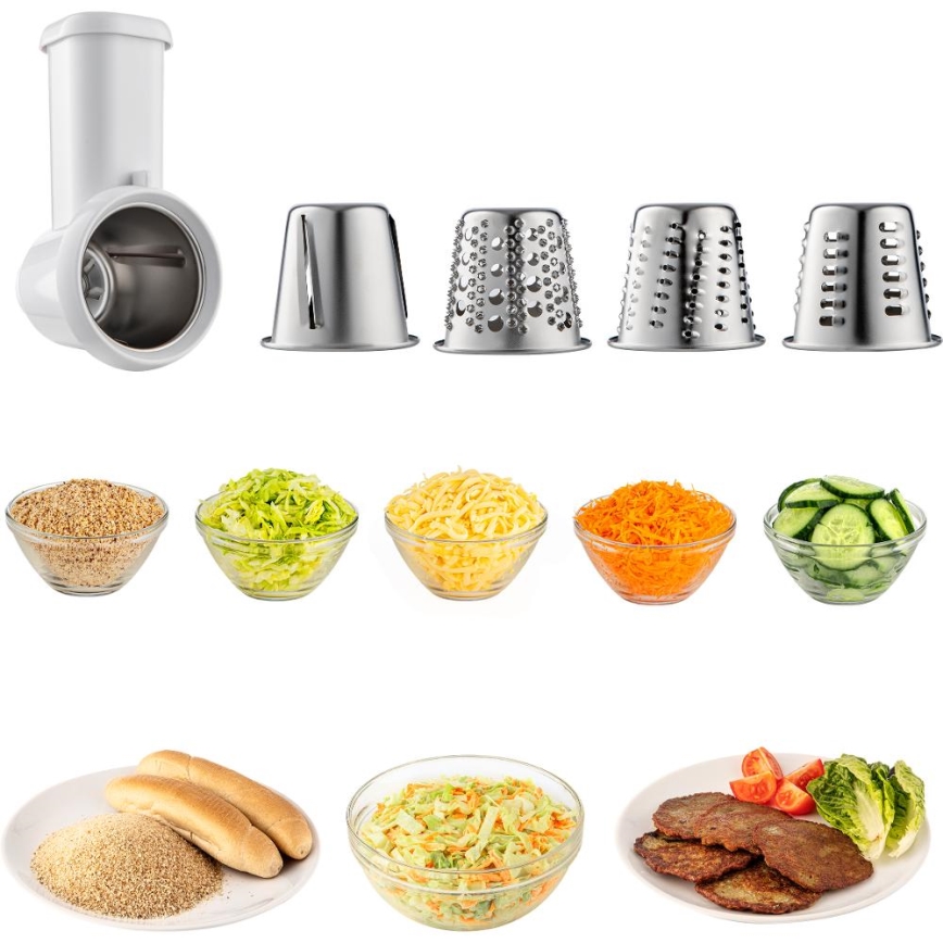 Sencor - Robot da cucina multifunzione con ciotola in acciaio inox 1500W/230V cromo opaco