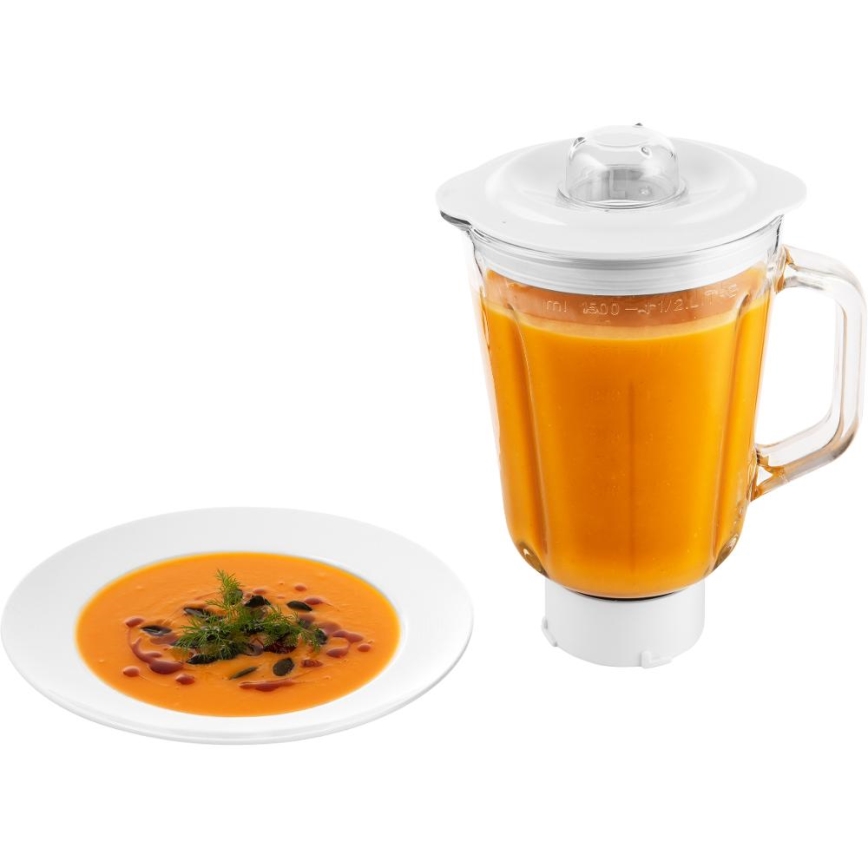 Sencor - Robot da cucina multifunzione con ciotola in acciaio inox 1500W/230V cromo opaco