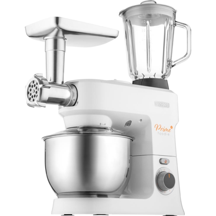Sencor - Robot de cuisine avec bol en acier inoxydable 1000W/230V blanc