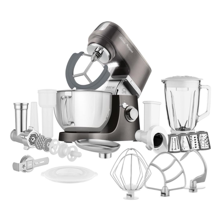 Sencor - Robot de cuisine avec bol en acier inoxydable 1000W/230V gris