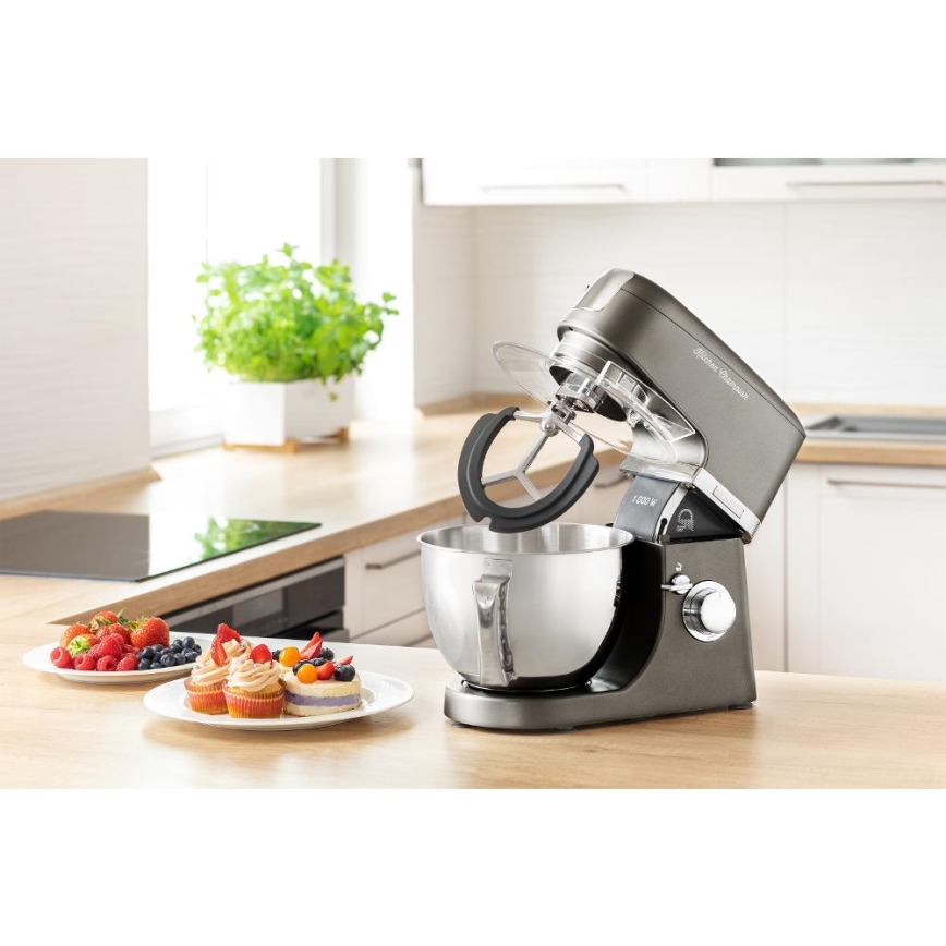 Sencor - Robot de cuisine avec bol en acier inoxydable 1000W/230V gris