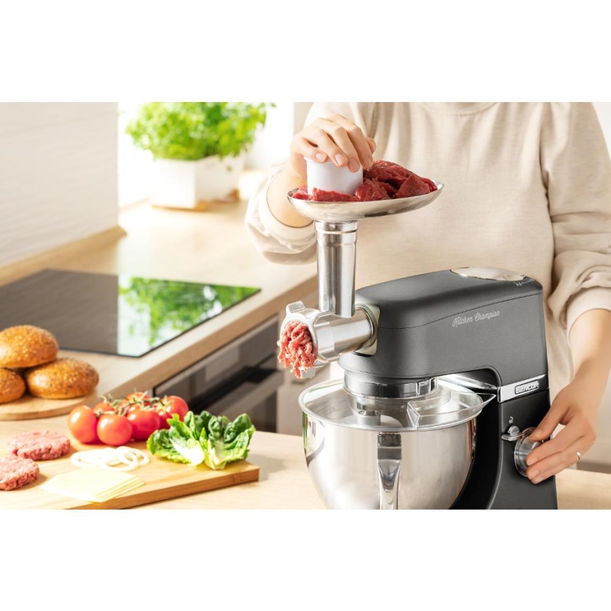 Sencor - Robot de cuisine avec bol en acier inoxydable 1000W/230V gris